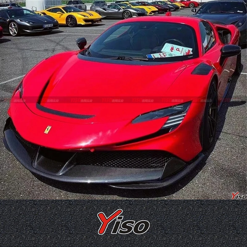 

FOR Ferrari SF90 modified OEM version with small body kit carbon fiber front lip front air outlet front corner