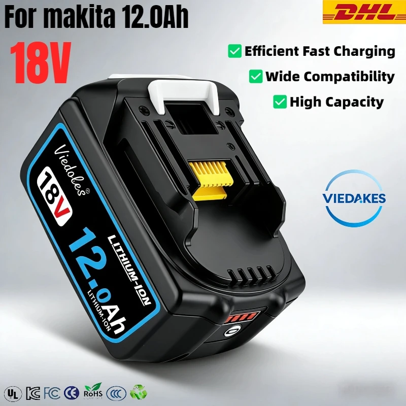 

High-Quality 12.0Ah Battery for Makita 18V Tools, for Drill, Impact Driver, Grinder Cordless Tools for Makita Battery