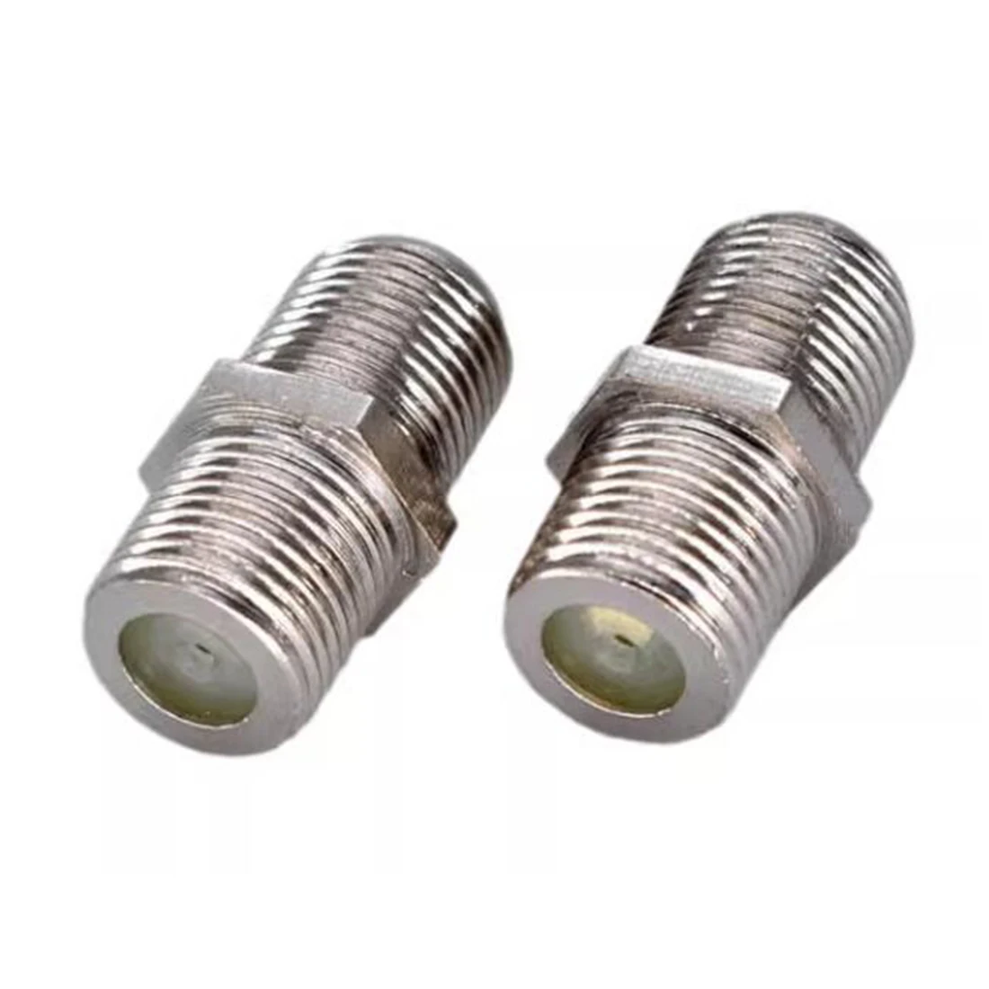 1pc F Type Female Switch Jack F Male to Male Plug RF Coax Adapter Coupler English System Straight Nickelplated  Wholesale