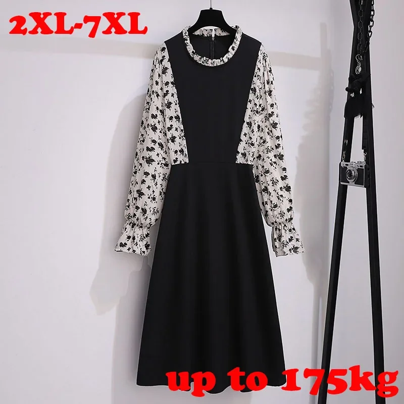 

65-175kg 6xl 7xl Plus Size Women Clothing Extra Large Women Casual Loose Dress Show Thin Vestidos De Mujer Harajuku Dress