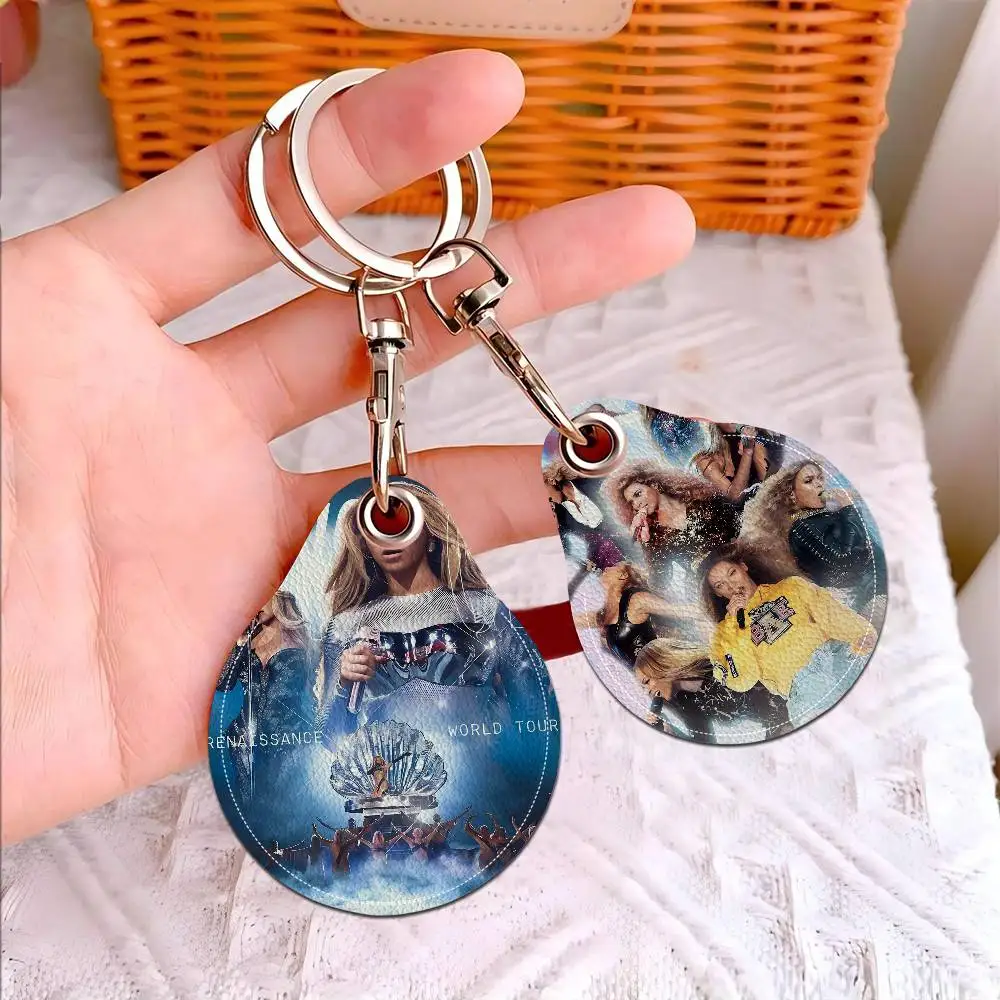 

Beyonce Super Singer Key Модный брелок в форме воды из искусственной кожи для женщин Автомобильный брелок для ключей Домашний брелок для ключей Сумка Автомобильный кулон Подарок