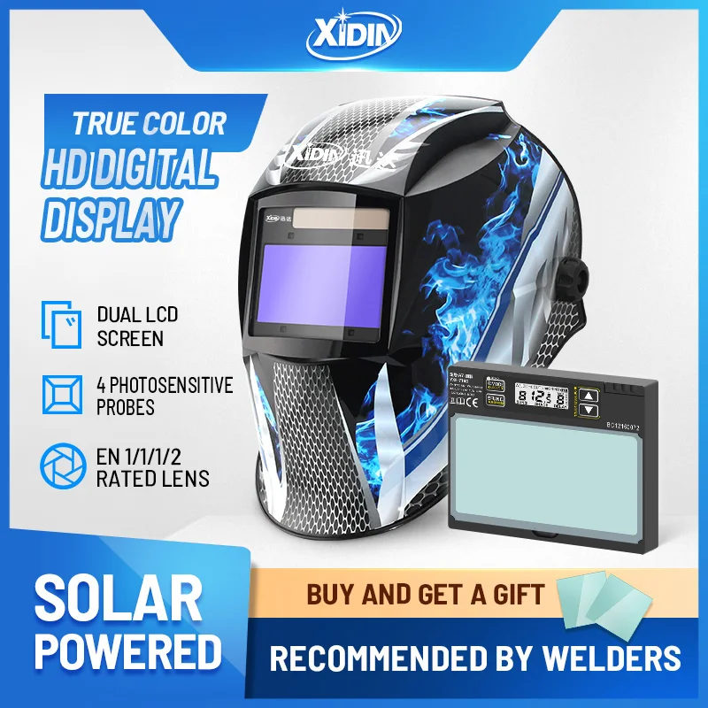 Auto darkening welding helmet/welding mask/MIG MAG TIG True Color/Real Color/4 arc sensor(Yoga-716D)