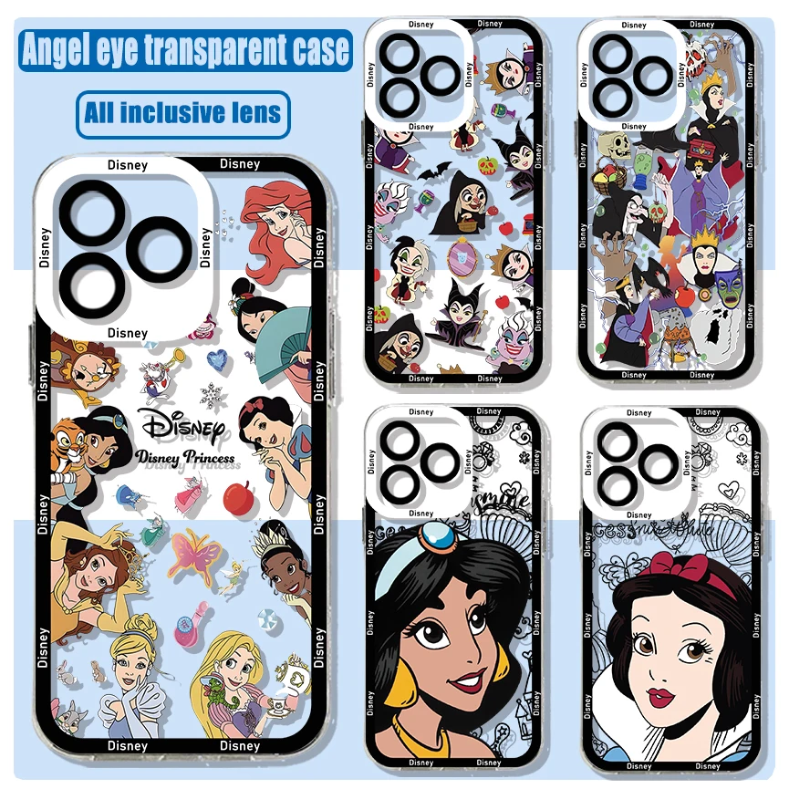 Cute Disney Princess Evils Queen Clear Case For Samsung A73 A72 A71 A55 A52 A51 A50 A42 A35 A33 A32 A24 A23 A22 A13 A05 5G Cover