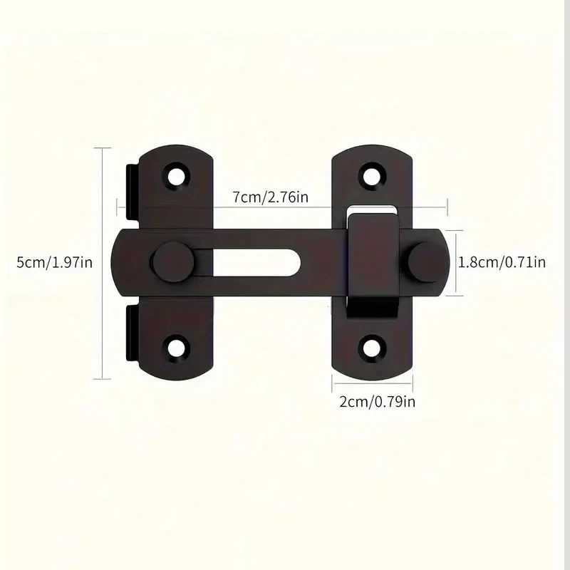 1 قطعة مزلاج الباب من الفولاذ المقاوم للصدأ الترباس باب أمان الترباس غلق بمشبك باب الحظيرة قفص الحيوانات الأليفة قفل الباب 90 درجة الزاوية اليمنى مزلاج صغير #2