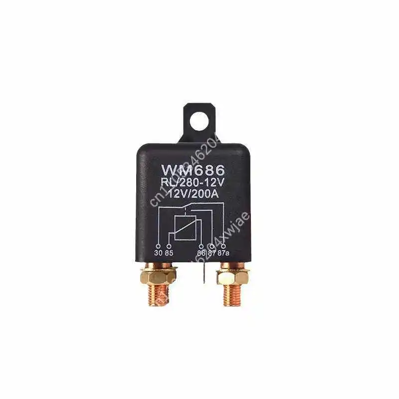 

Автомобильное реле WM686 для тяжелых условий эксплуатации, 12В/24В, 200А, SPST, с серебряными контактами, для стартеров с высоким током и модернизации аккумуляторов автодомов
