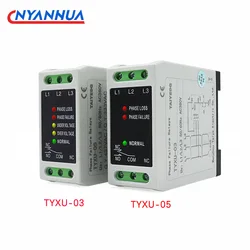 Din Rail 380VAC Phase sequence Relay Phase Loss Protection Garage And Elevator Accessories Undervoltage And Overvoltage