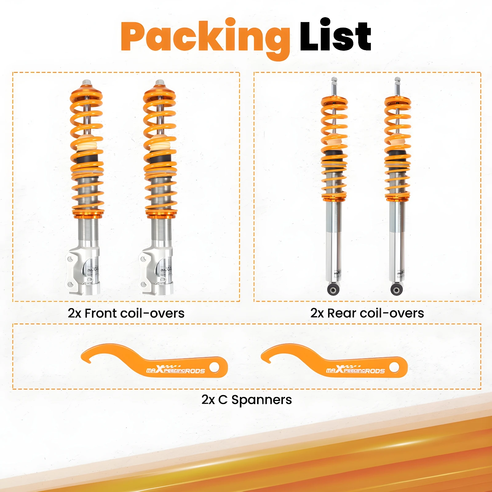 Coilovers, Suspension Struts  For VW Golf MK2 all models 83-92 for VW Golf MK2 / MK3 Volkswagen Corrado 1989-1995