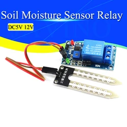 DC 5V 12V soil moisture sensor relay control module Automatic watering of the humidity starting switch DC 5V 12V soil moisture