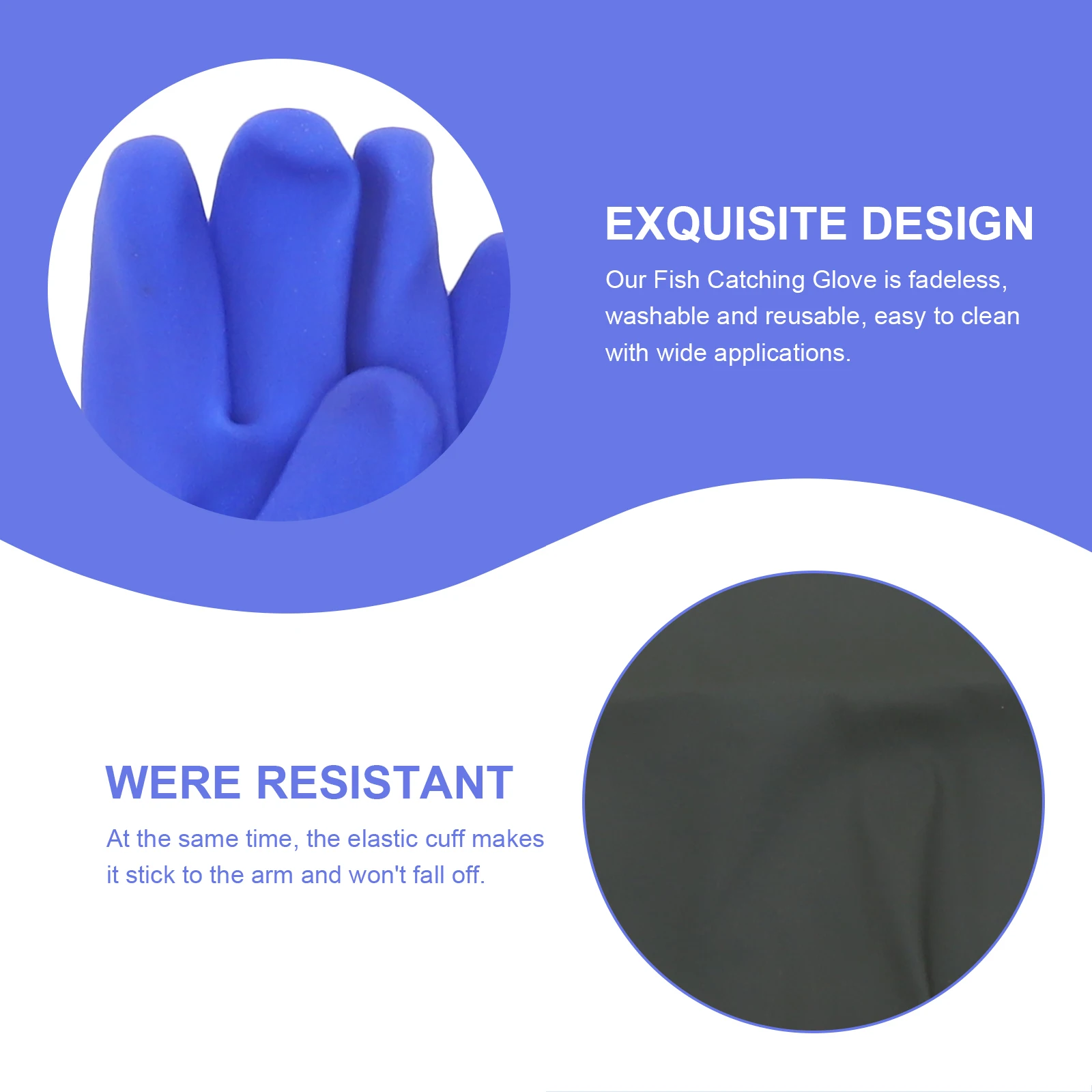 

1 Pair Waterproof Fishing Gloves Outdoor Planting Gardening Glove Reusable Long Sleeve Professional Multi-Function Portable Fish