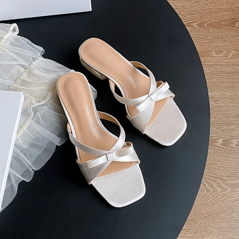 

New Womens Shoes Elegant French Style Low Heel Sandals for Woman Fashion Vacation Casual Shoes Designer Shoes Sandalias De Mujer