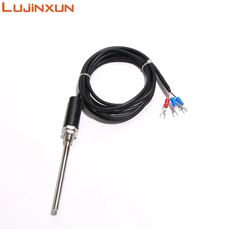 LUJINXUN CU50 Temperature Sensor WZC-187 Stainless Steel Metal Waterproof Probe Copper Resistance Hot Air Stove Indoor M12x1 1pc