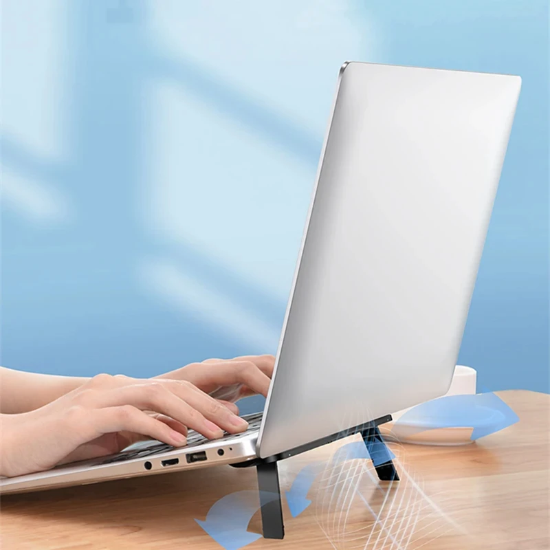 Universele Laptop Riser Stand Cooling Pad Onzichtbare Laptop Beugel Staat Voor Macbook Pro 13 15 Air Lenovo Samsung Notebook ﻿