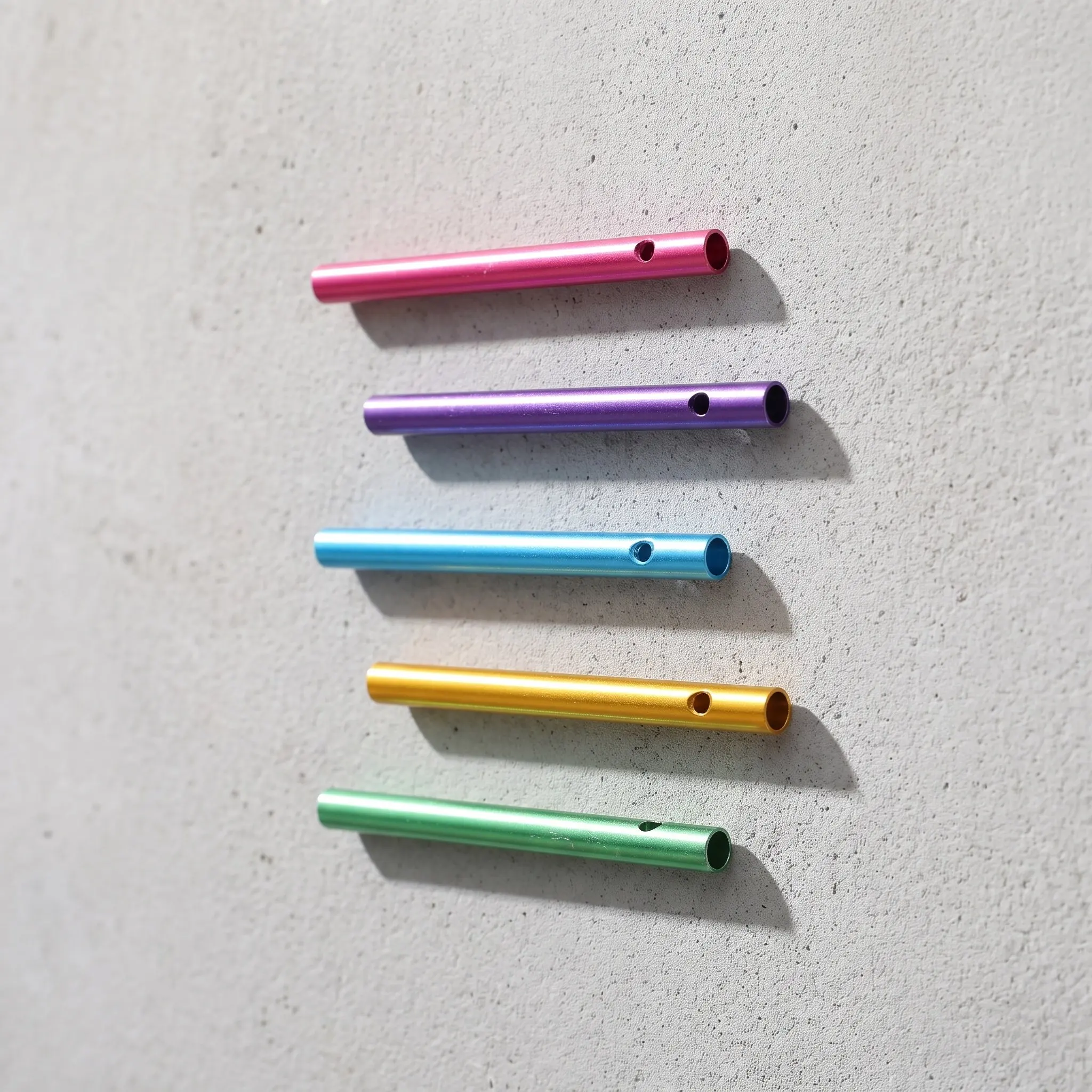 50 Pcs Small Wind Chimes for outside Patio Decorative Outdoor Colorful Pipes Mini Parts Rods Making Materials