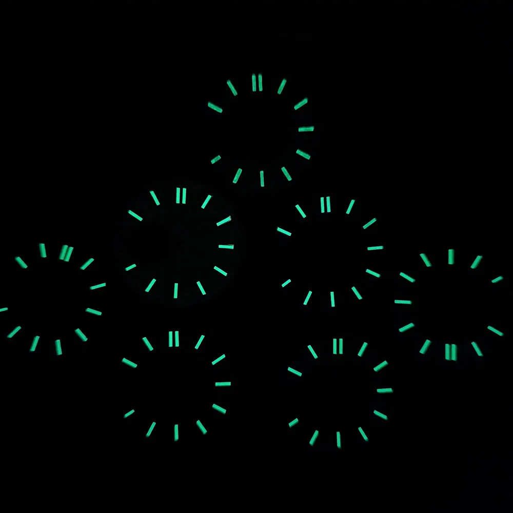 29.5mm Watch Dial Fit NH38 NH38A Movement sterile dial Green Luminous dial - Image 4