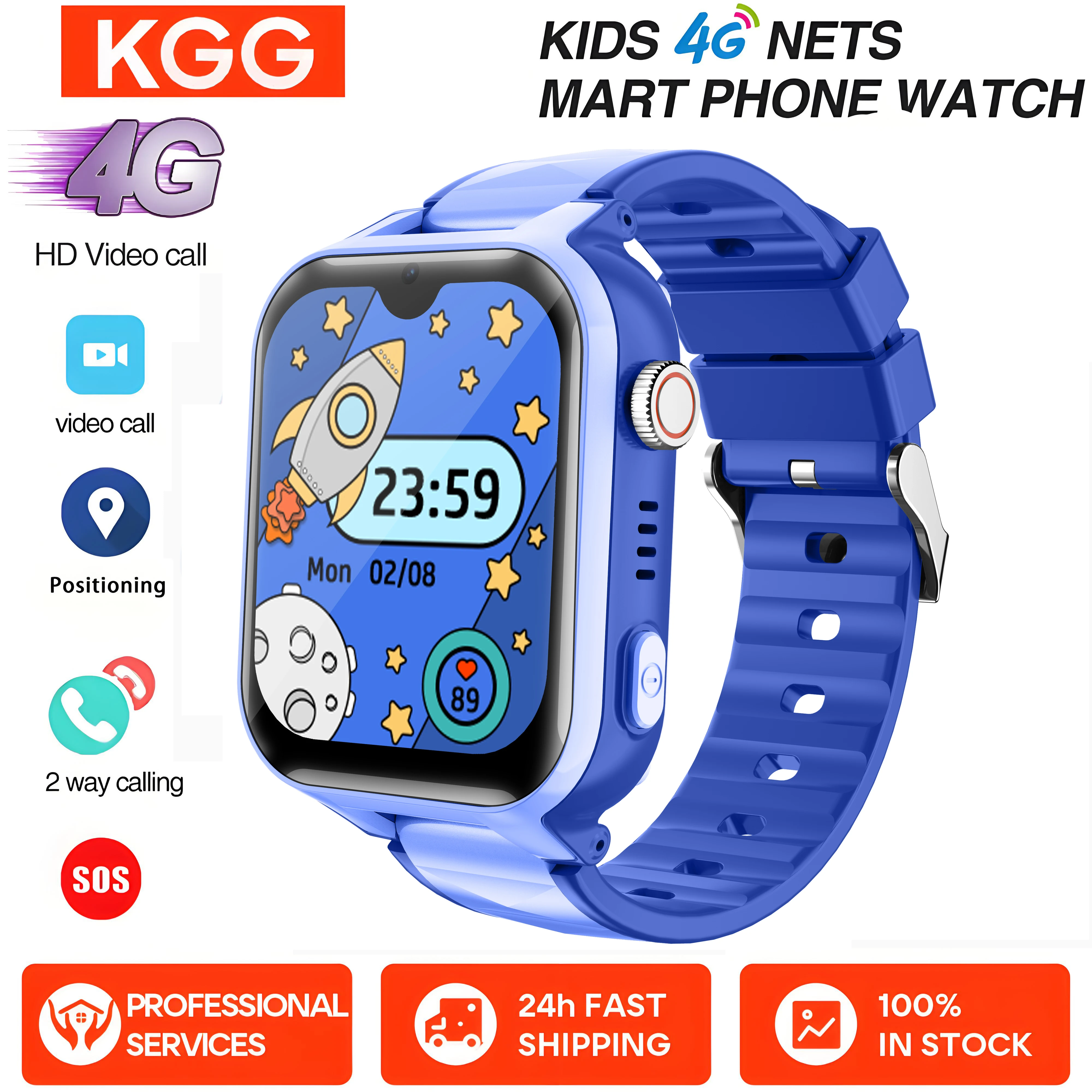 

4G Детские Смарт-часы Телефон 1,91 ''IPS Камера Дистанционный Монитор GPS AGPS WIFI Местоположение HD Видеозвонок SOS Детский Будильник Подарки
