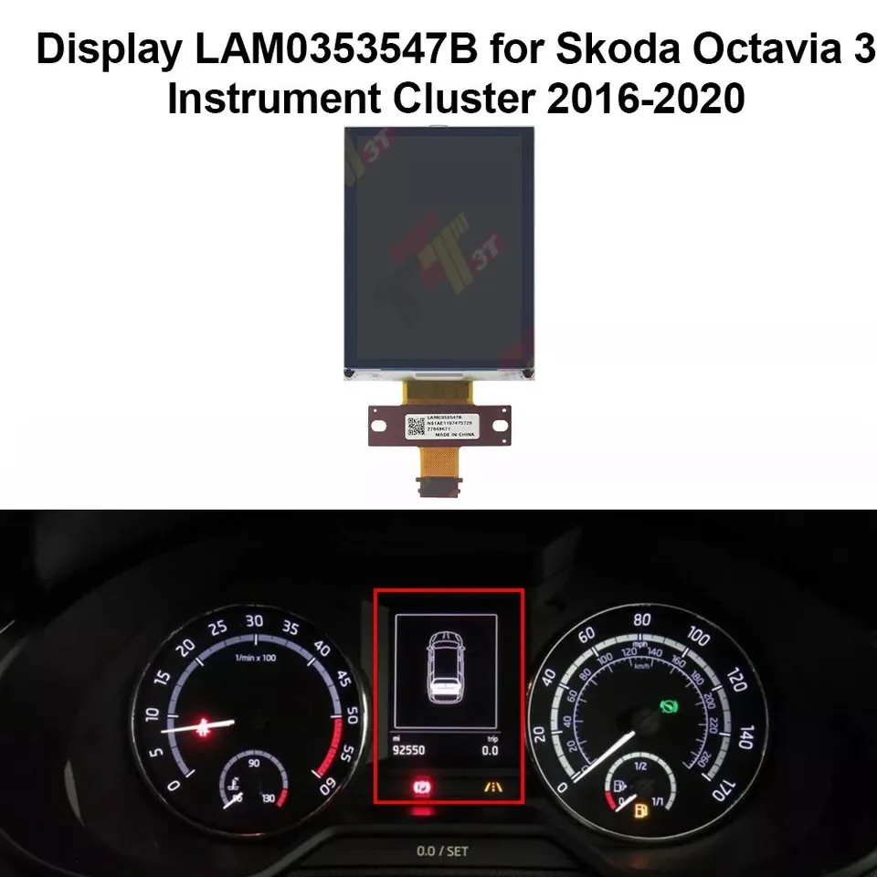 Dashboard LCD Display LAM0353547B for Skoda Octavia 3 Instrument Cluster