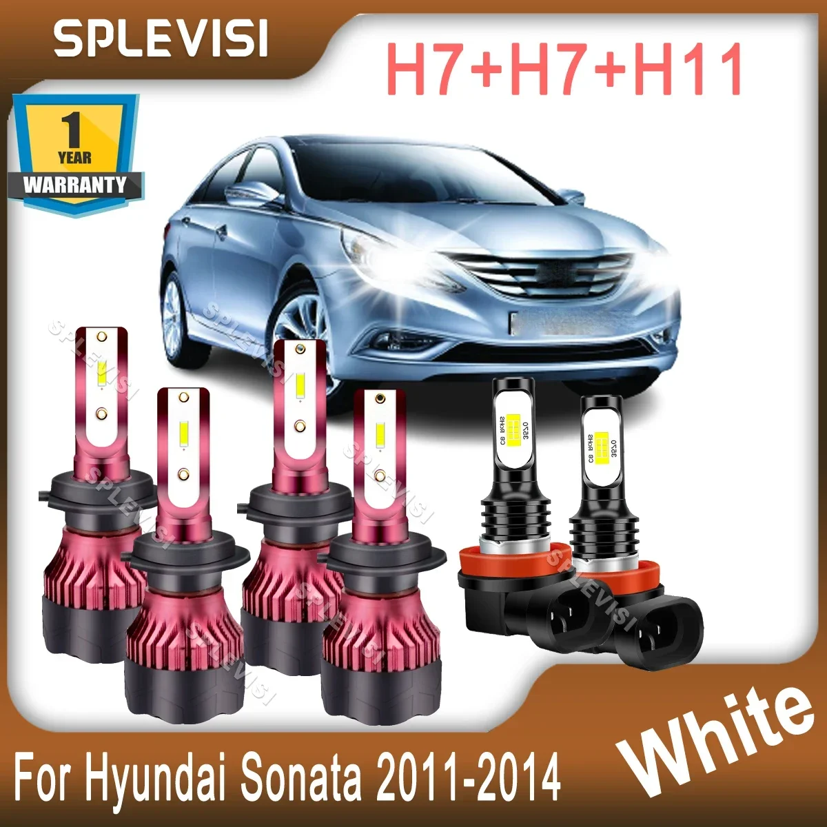 

Car Led Light White H7 High Low Beam Led Foglight 470W 48000LM Kit For Hyundai Sonata 2011 2012 2013 2014