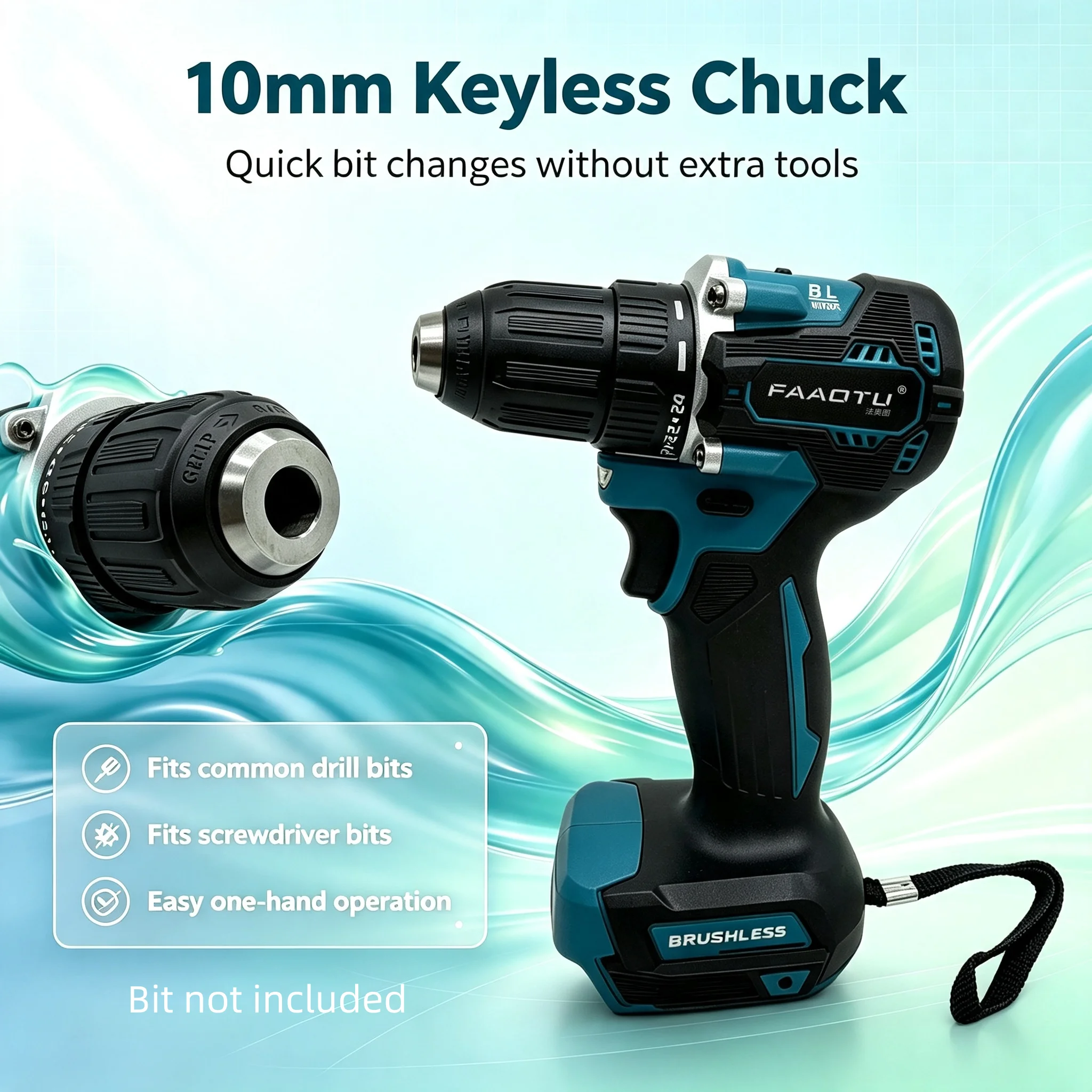 Cordless Drill Driver - مثقاب لاسلكي جديد من FAAOTU طراز