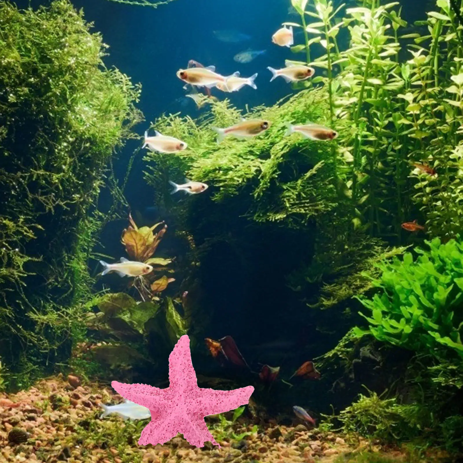 

2 шт. Декоративные фигурки морских животных из смолы, прочные украшения для аквариума, искусственные статуэтки морских обитателей для ландшафтного дизайна аквариума