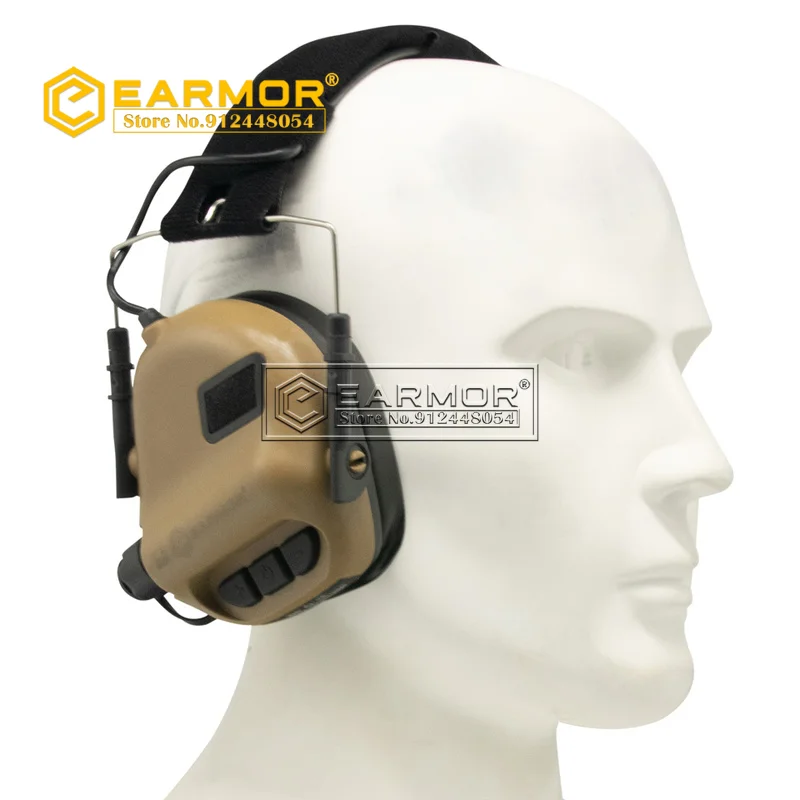 Imagem -03 - Earmor M31 Mod4 Tactical Headconjunto Tiro Headband Cancelamento de Ruído Protetor Auditivo Coyote Brown Novo