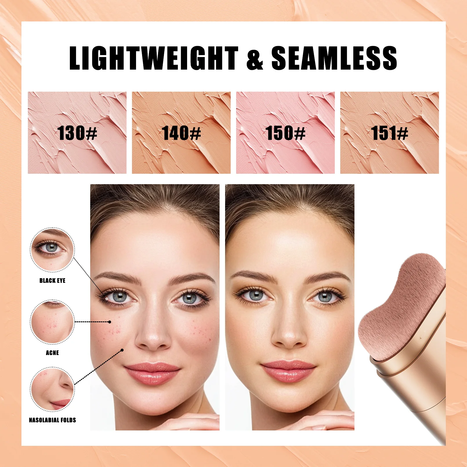 Hydrating Blendable Eraser Concealer Stick Covers Acne Scars Blemishes Hot Sale for Perfect Skin Beauty Essential