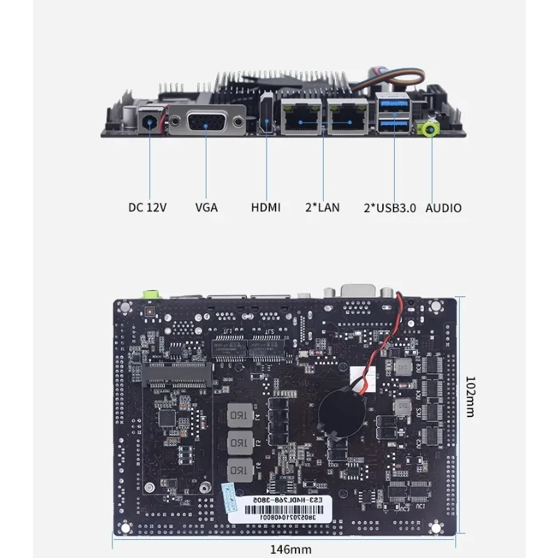 For 3805U Dual Network 6 Strings 8USB Industrial Control Main Board Low Power Consumption, All-in-one Machine 3.5 Inch Embedded