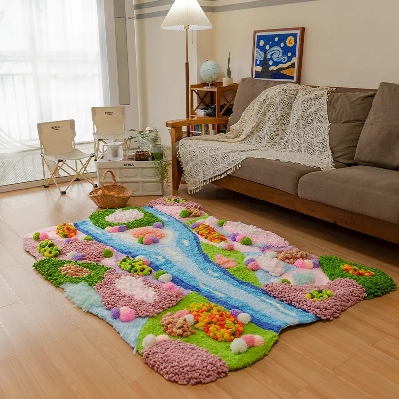 

Handmade DIY Moss Rug Kit Fiber Art Large Area Beginner DIY Gift Living Room Decor Rug