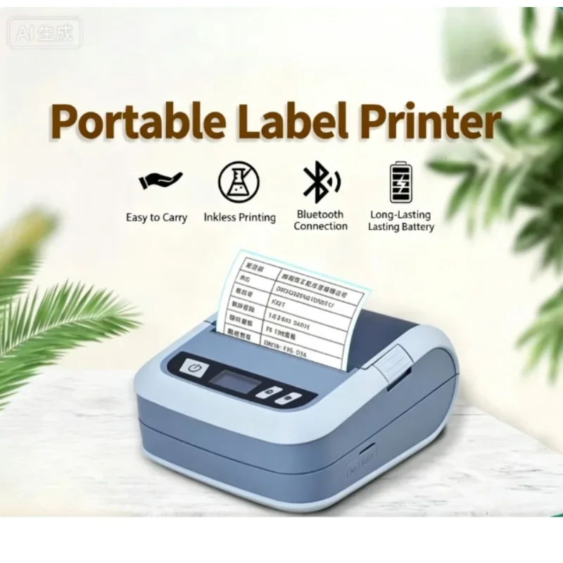 323B Portable Bluetooth Thermal Printer Hand‑held Barcode Label Printer For Shipping Receipt Price Tag Sticker Printing