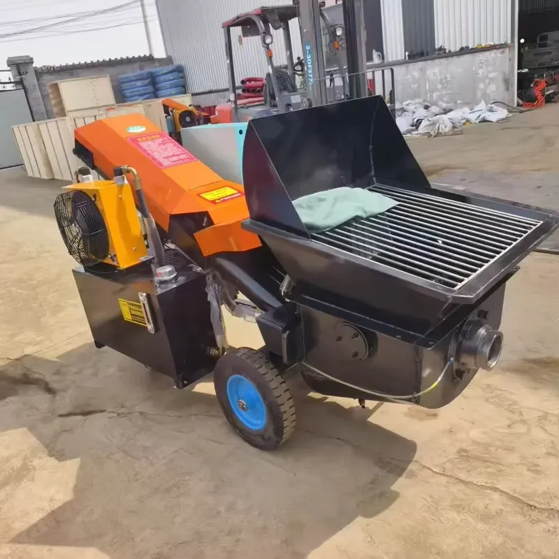 Industrial Machinery Model Automatic Construction Miniature Concrete Pump 20m Vertical Delivery Distance Inclined