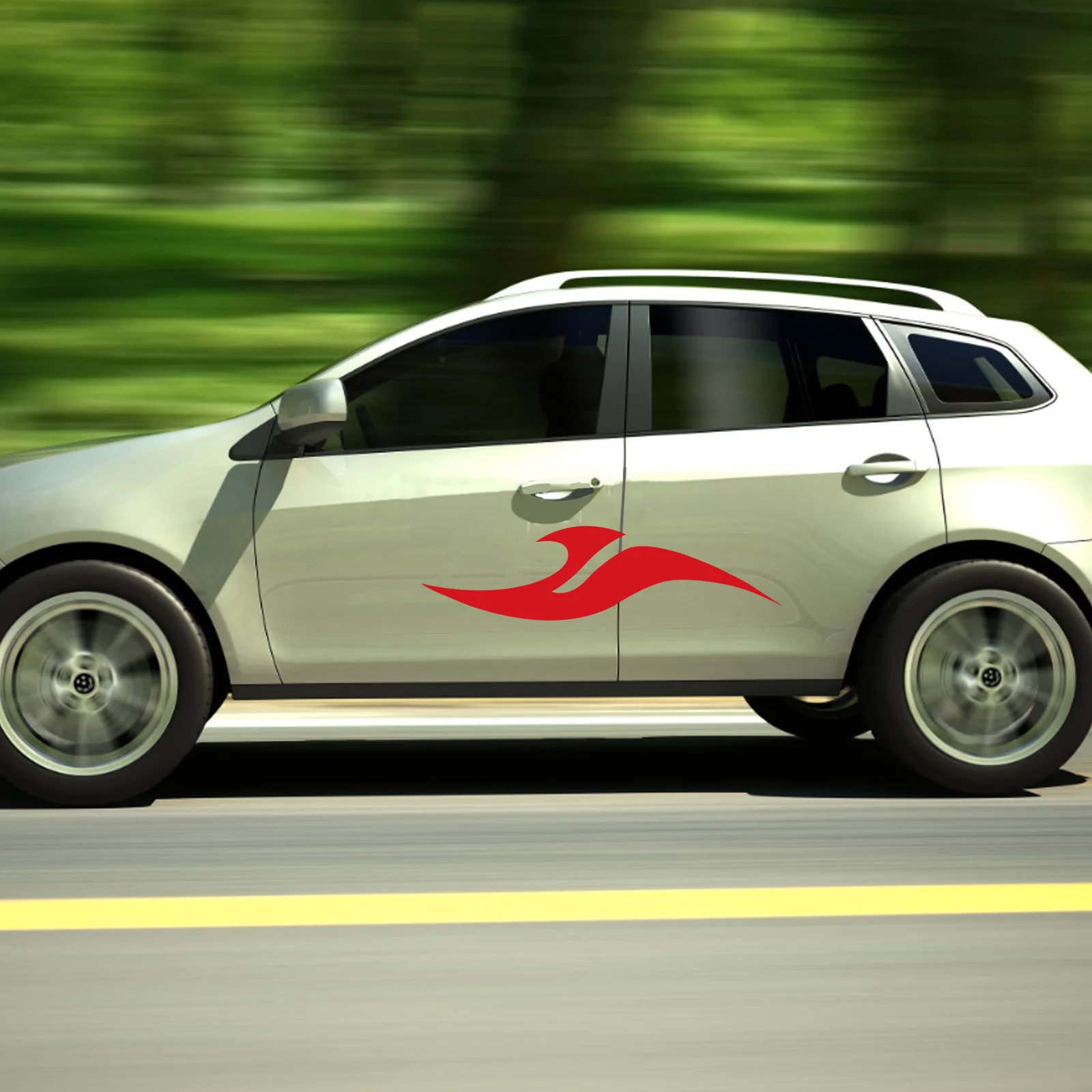 

2pcs Car Body Skirt Stickers Waterproof Vinyl Decal Strip For Cars Outside Durable Racing Side Decals Auto Exterior Decoration