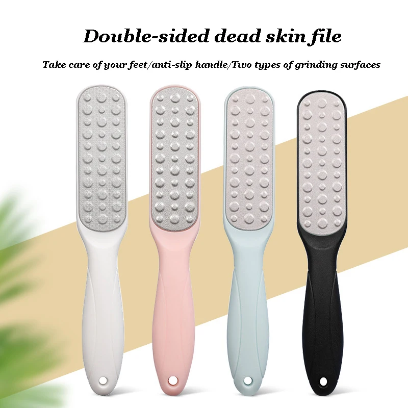 

Stainless steel foot file, double-sided dead skin file with textured foot massager, foot rubbing board, pedicure tool