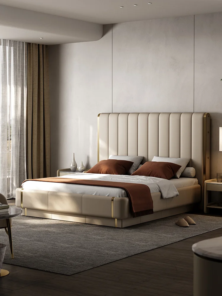 

* # g forГорячая распродажа, кровать размера «king-size», роскошная кожаная мебель для спальни, кровати с мягкой обивкой вверх*