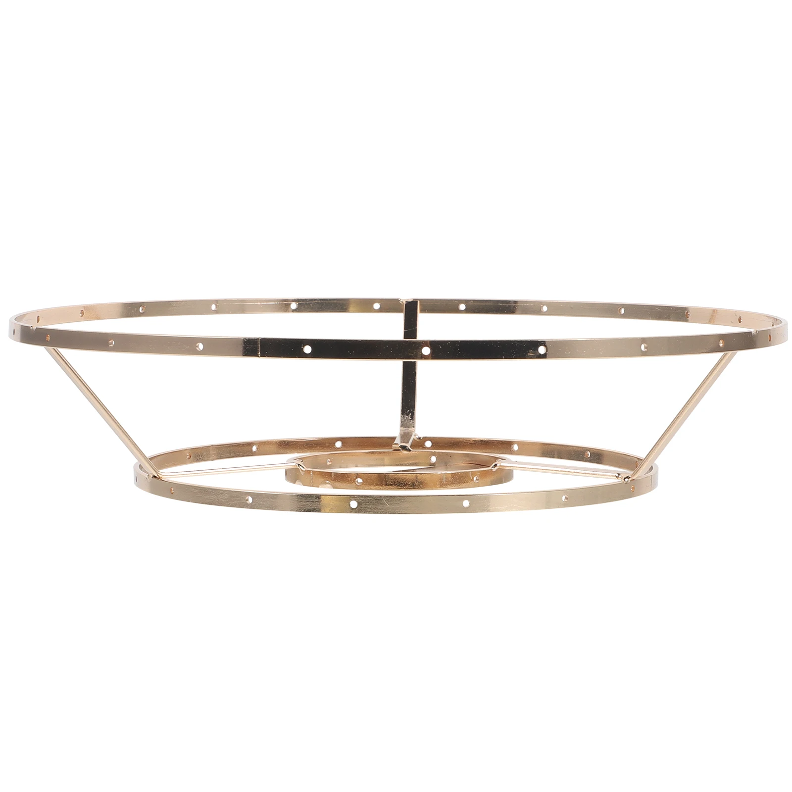 

25Dx6H Gold Silver Double Triple Layers Wire Lampshade Frame Chandelier Accessories Vintage DIY Metal Hanging Frames lampshade