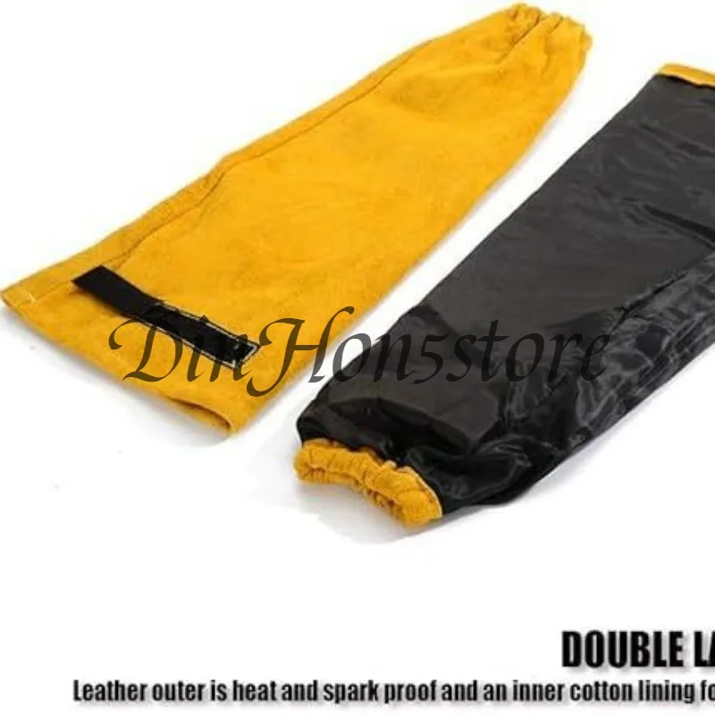 2025 New Heat-resistant, Flame-retardant, Heavy-duty Leather Arm Protection Welding Work Sleeve with Kevlar Stitching and Lining