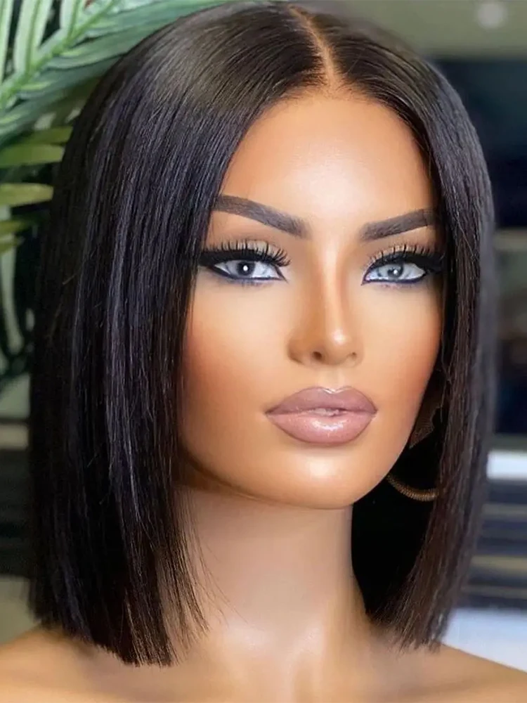 

Короткие парики-боб из натуральных волос, 250% густоты, 7x5, предварительно нарезанные, без клея, готовые к использованию, HD 13x6, 13x4, прямые, с кружевной передней частью, для женщин