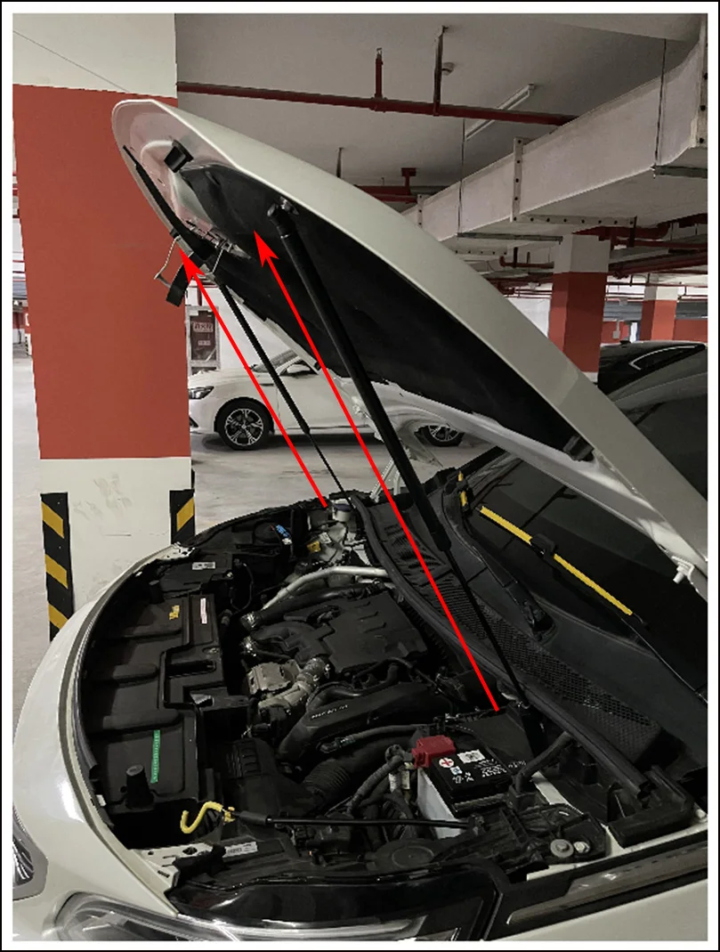 Car Front Hood Engine Cover Hydraulic Rod Strut Spring Shock Bars Bracket Styling For Peugeot 5008 2017-2023