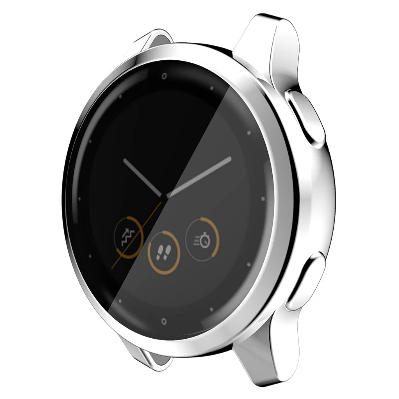 E9LB Screen Protector for Case for Vivoactive 4S 40mm, Full Coverage Thin TPU Plated Protective Cover