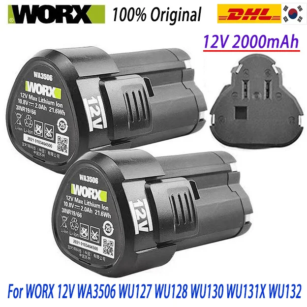 

100% Original 2.0/4.0Ah for WORX Kress 12V WA3506 WU127 WU128 WU130 WU131X WU132 WU280 WX128 WX540 Power Tool Battery