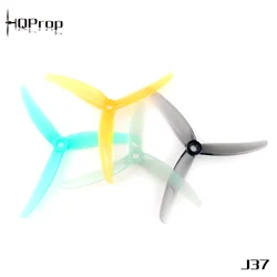 HQ Juicy Prop J37 4.9x3.7 PC Props (6 Pairs, Random Color), 3-Blade, 5mm Shaft for FPV