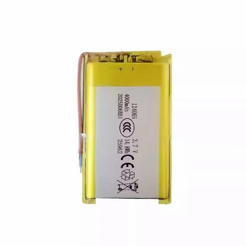 New 124065 Rechargeable Li-Po Battery 3.7V 4000mAh for Smart Lock Tablet Camera Driving Recorder Radio with PH 2.0mm 2pin Plug