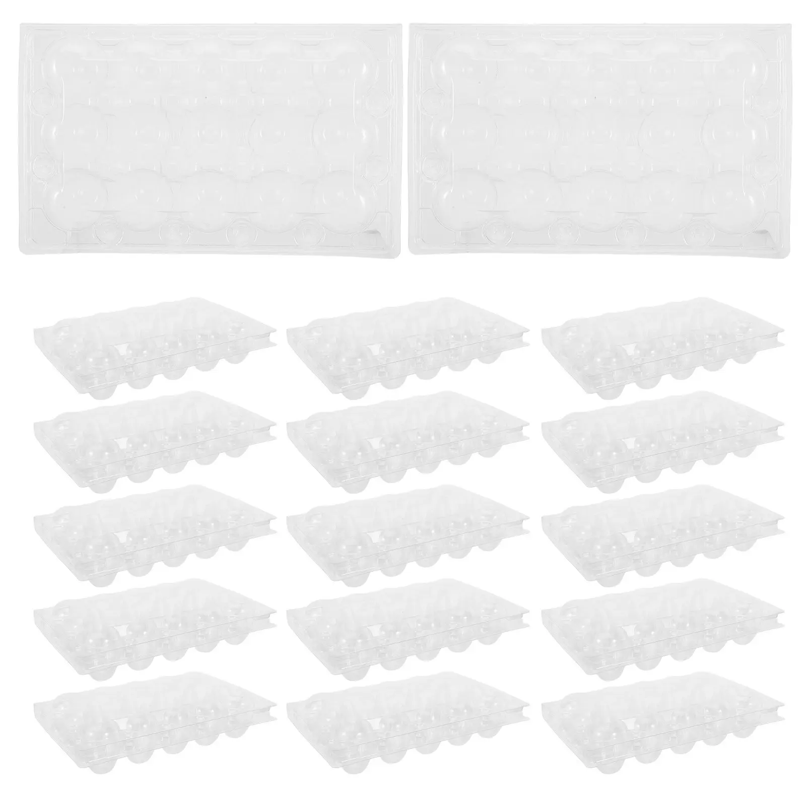 

20 шт. Прозрачные пластиковые штабелируемые контейнеры для перепелиных яиц, для надежной защиты свежих яиц, для использования на фермах и в супермаркетах, многоразовые