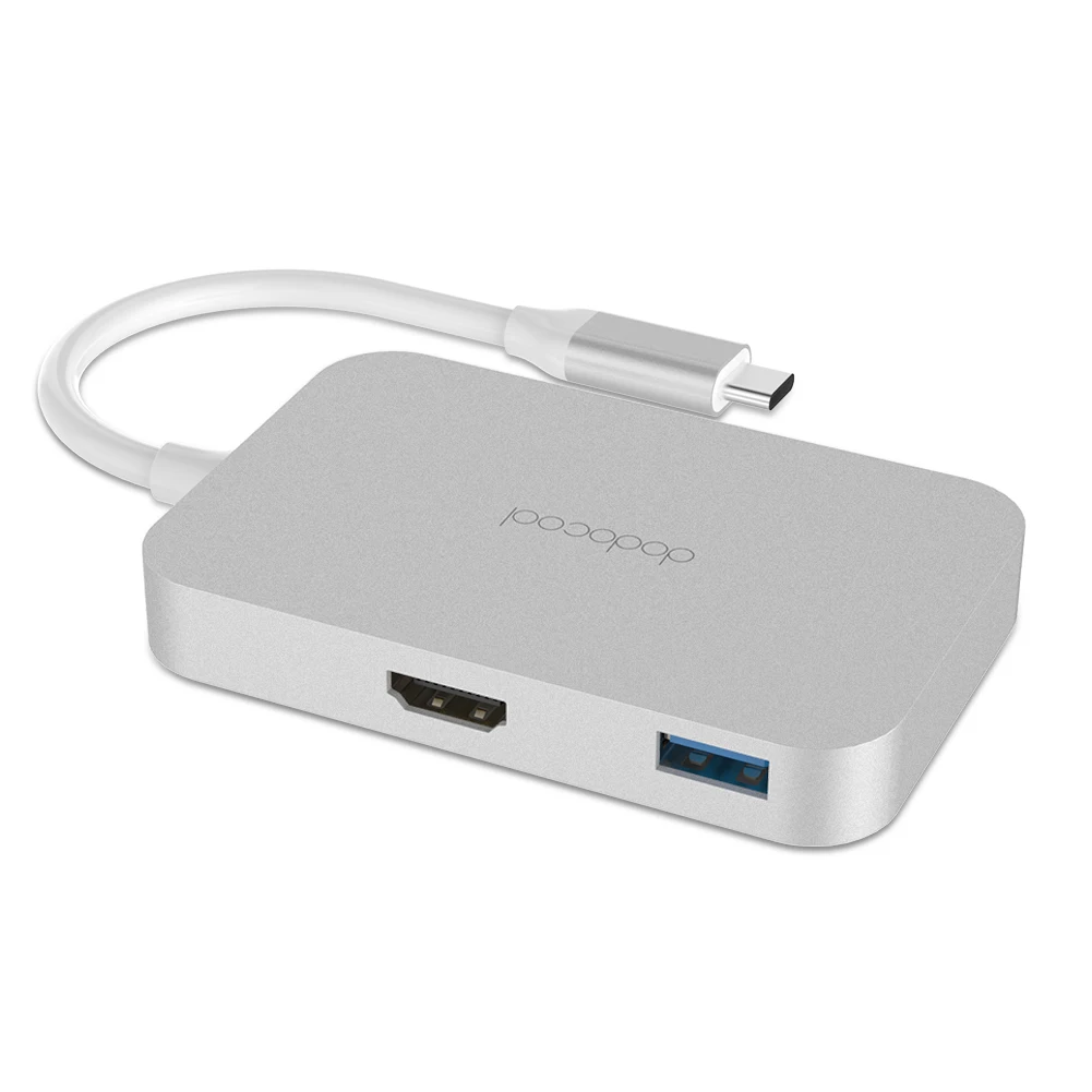 dodocool 5-IN-1 USB Type C Hub for Macbook Pro Huawei MateBook USB C to 4-Port USB 3.0 Hub with 4K HDMI-compatible Output Port