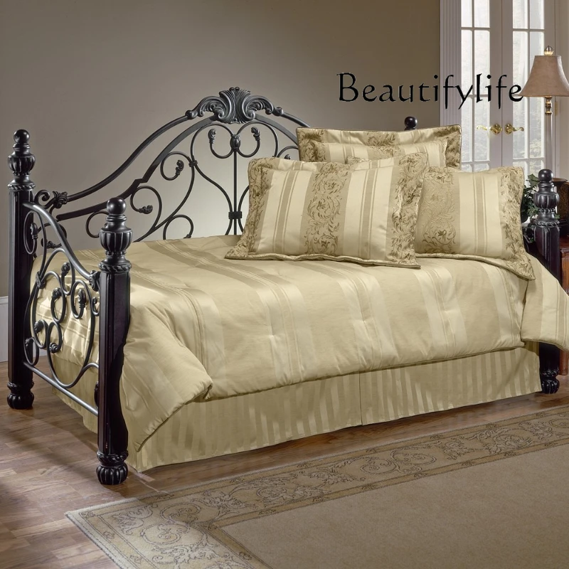 

S Iron Princess European Sofa Bed Single Sleep Modern Lounge Livng Room Sofas Chaise Bedroom Sleeper Canape Salon Home Furniture