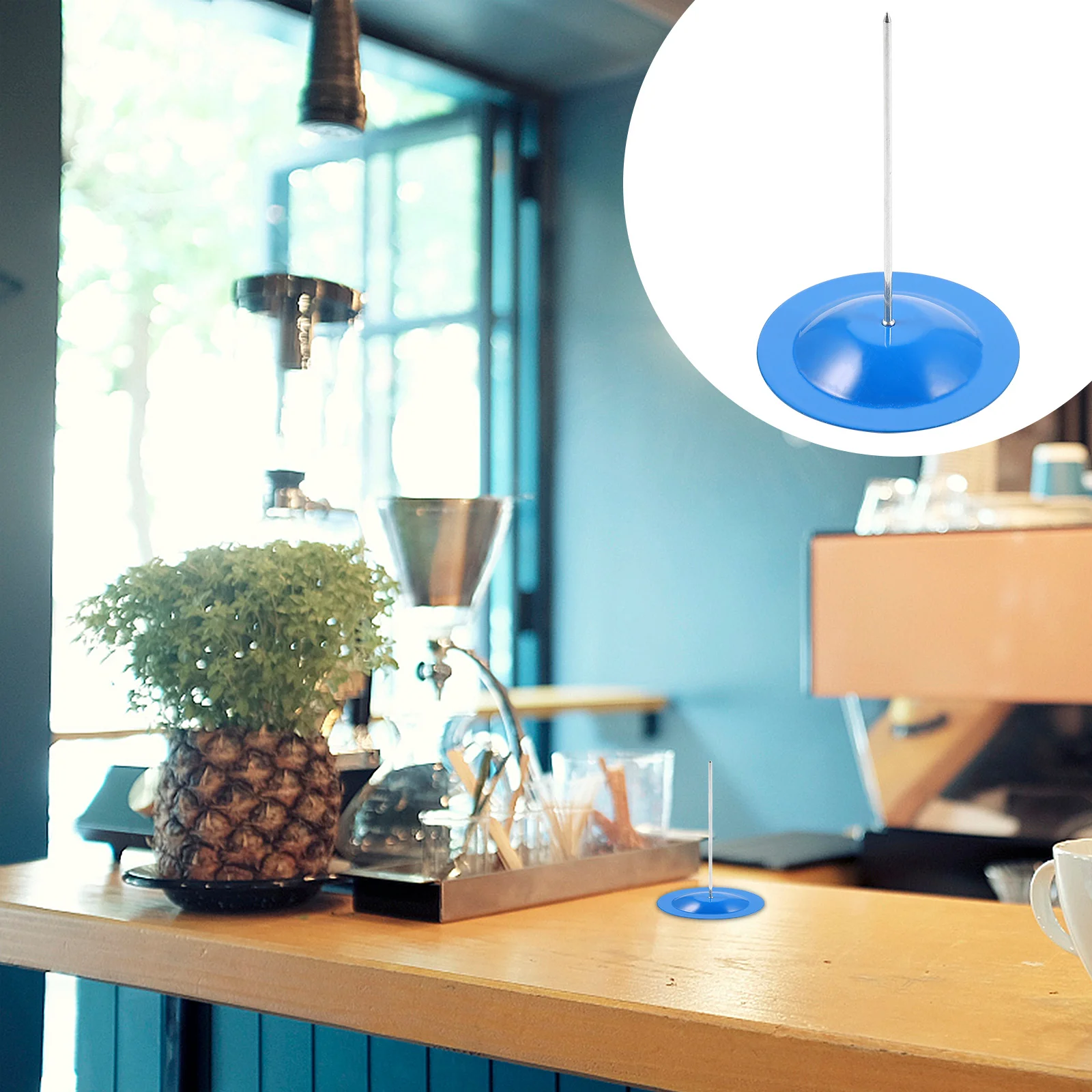 4 قطعة حامل فاتورة سبايك من الفولاذ المقاوم للصدأ قاعدة ثقيلة ورقة مذكرة استلام الوقوف لاستخدام مكتب المطبخ المطعم #2