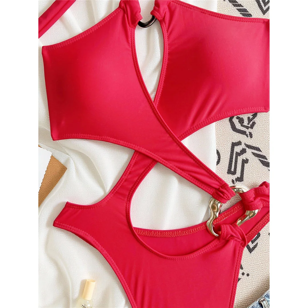 Sexy Badeanzug mit Bauchausschnitt, Leoparden- und Schlangenhautmuster, Damen-Badeanzug, einteiliger Badeanzug, Damen-Neckholder-Badeanzug mit hohem Beinausschnitt, Badebekleidung, Badeanzug V7972 – Detail 25