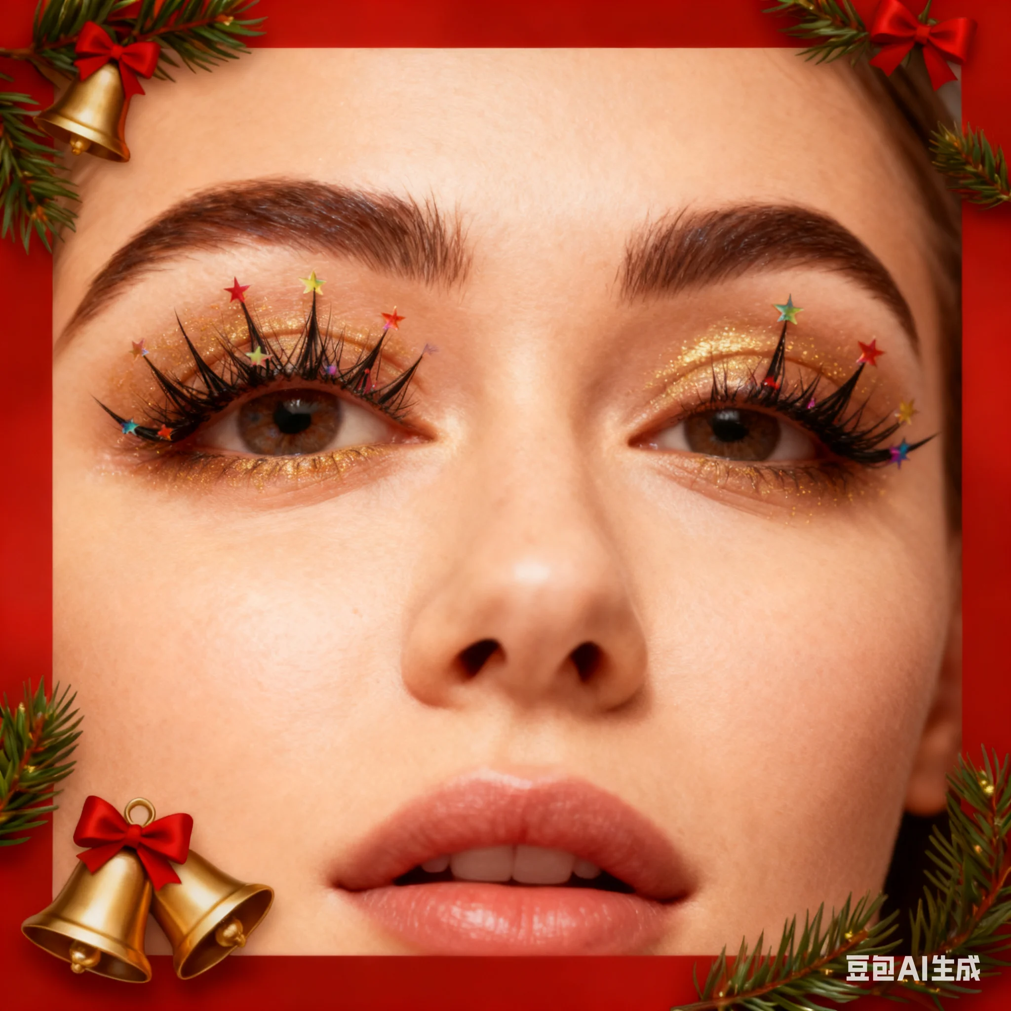 3 Pair Star Shaped Sequin False Eyelashes Party Halloween Christmas Colorful Sequin Eyelashes Natural Fluffy False Eyelashes