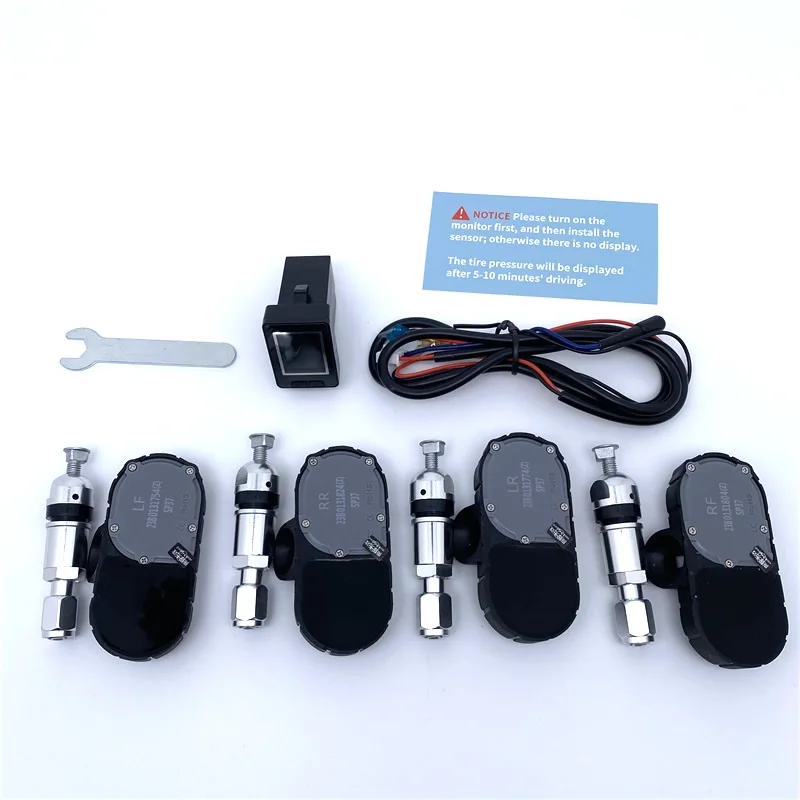 Auto Wireless TPMS Tire Pressure Monitoring System with 4 Sensors LCD Display Embedded Monitor For Toyota Highlander RAV4 Camry