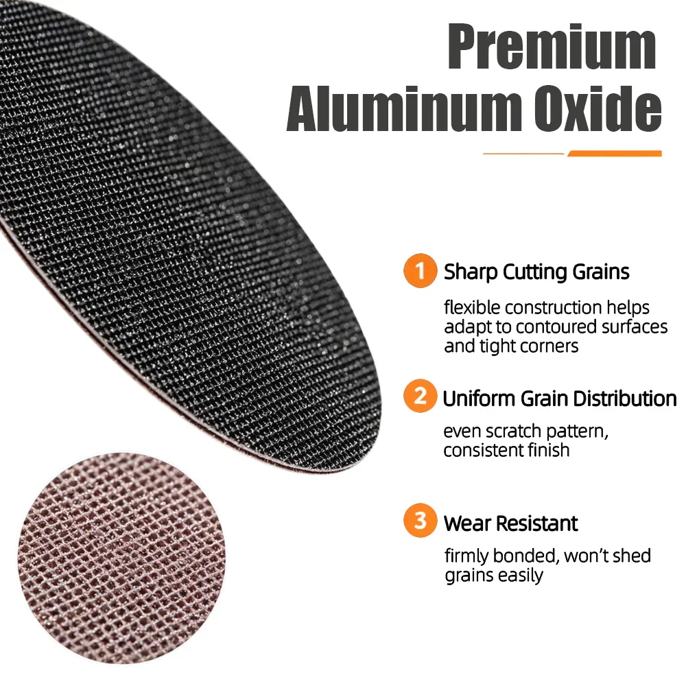 5 inch 125mm Mesh Sanding Disc Loop Dust Free Anti-Clog Sandpaper for Orbital Sander Wood Drywall Paint Polishing Mesh Sandpaper - view 3