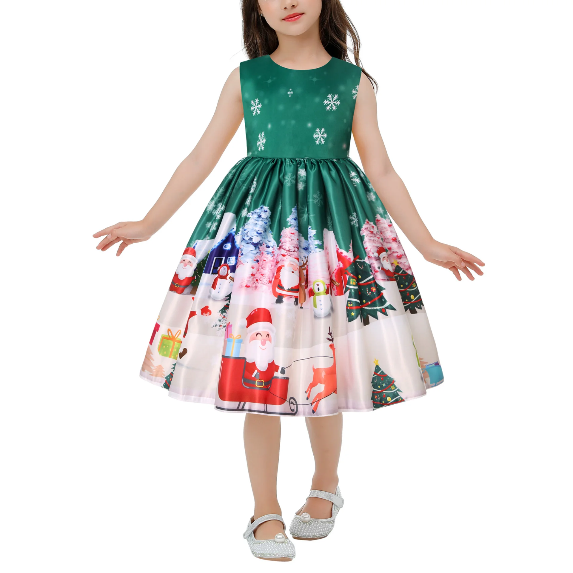 Girls Christmas Holiday Dress Novelty Princess Dress Formal Wedding Dress