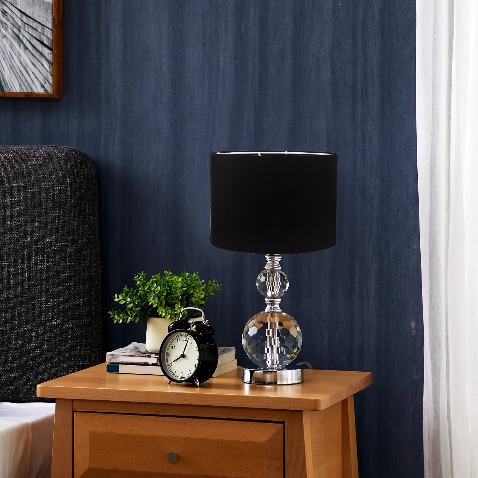 

Linen Lampshade Fabric Chandelier Table Light Shades Decorative Pendant Cloth Woven Lampshades Removable Protective for Bedroom